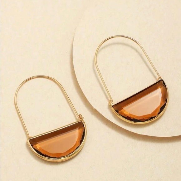 Anthropologie Jewelry - Anthropologie Crescent hoop earrings